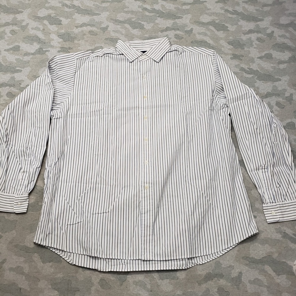 Polo Golf Ralph Lauren Shirt Mens 2XL White Long Sleeve Button Striped Westerton